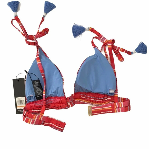 NEW Dolce Vita Tie Strap Triangle Bikini Top Size Small NWT - Picture 8 of 10